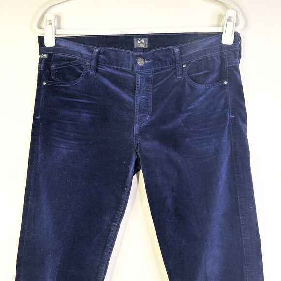 Citizens of Humanity Pants Women 31 Blue Velvet Avedon Low Rise Skinny Y2K Boho - Picture 12 of 14